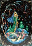Russian Lacquered Handpainted Snegurochka Snow Maiden Box