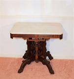 Eastlake Marble Top Parlor Table