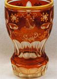 Bohemian Decorated Glass Vase