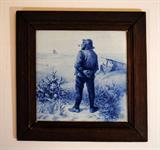 Royal Delft, Delftware Tile, Sailor Looking Out to Sea, after Verveer