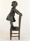 Robert de Cotte Bronze, Girl on Chair