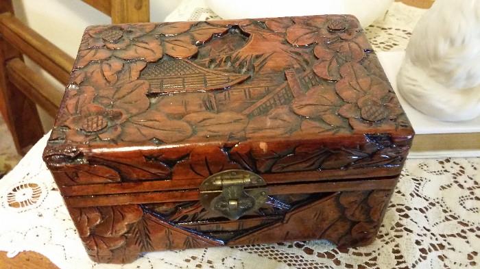 Lovely asian hand carved box