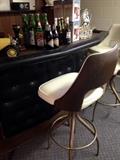 One f My faves...A Nifty Mid Century Bar and Barstools...Ohhhh The Story's It Could Probably Tell...