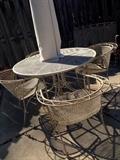 and A Pretty Round Table w/4 Chairs and a Umbrella!..