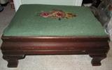 Victorian needlepoint foot stool