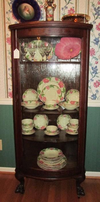 Nice small scale oak china cabinet/display cabinet