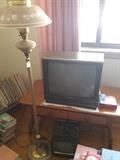 floor lamp, television