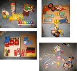 KIDS TOYS - BABY MOBILE - WINDUP TOY - METAL CARS-TRACTOR AND PLASTIC TRUCKS AND CARS