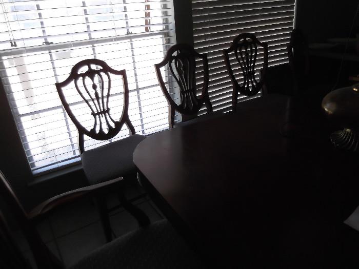 dining set 6 chairs 1 leaf and cover