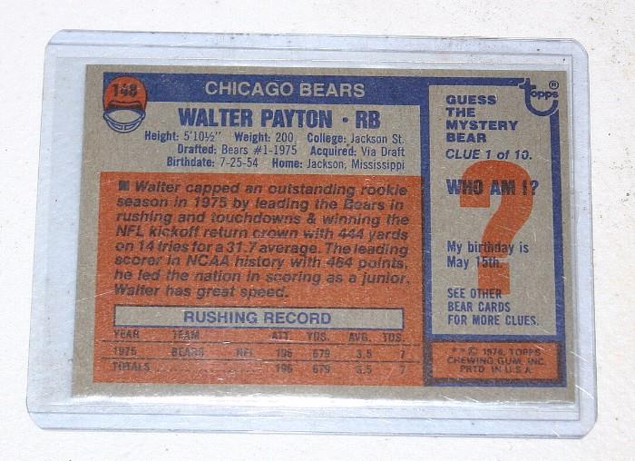 Chicago Bears Walter Payton 