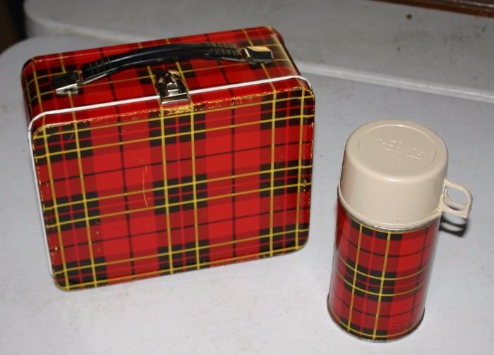 Thermos Scotch Plaid 1964 Lunch Box And Matching Thermos