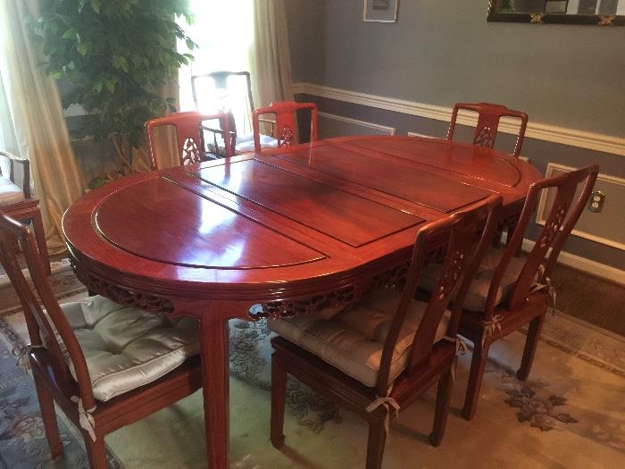 Oriental Dining Room Table and Chairs