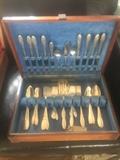 Silver plate flatware set 