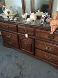 Bassett Dresser with two night stands