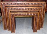 Large wicker/rattan nesting tables