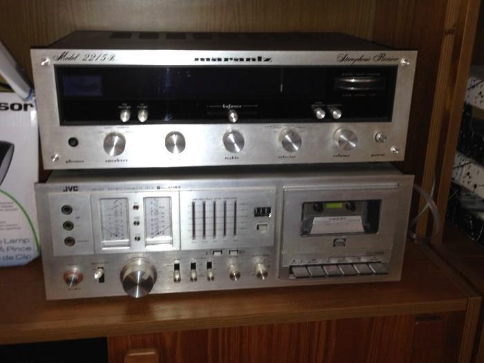 Vintage stereo equip.  Marantz tuner, JVC equalizer/tape deck