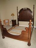 Another view of the beautiful queen bed/headboard