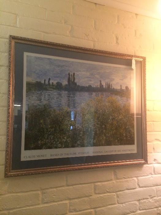 Claude Monet "Banks of the Seine" framed print