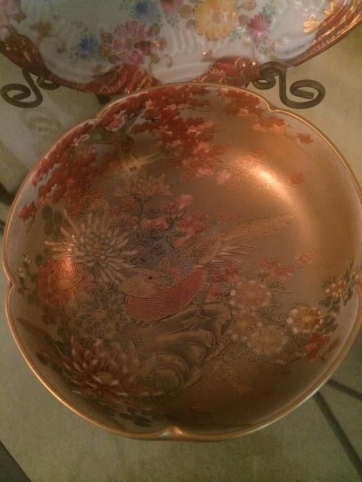 Old, detailed Satsuma bowl