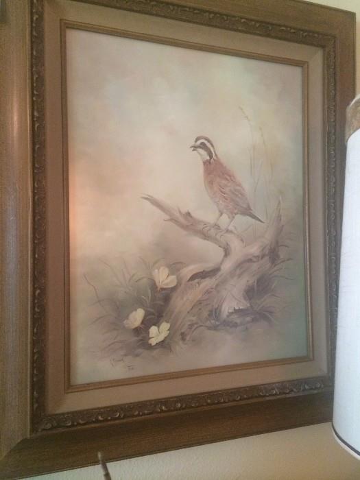 Wild bird painting by Allison - 1976