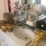 Toiletries; vintage purse