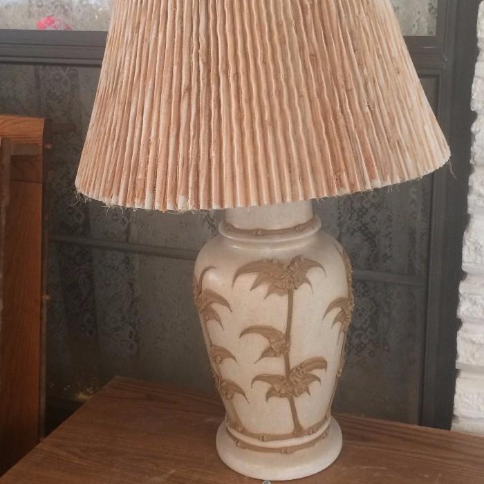 One of two "palm" lamps
