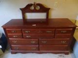 dresser with vanity mirror