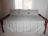 Wood frame trundle bed