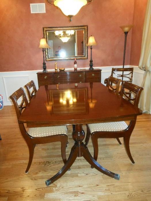 dining table and chairs