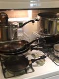 Many pots and pans