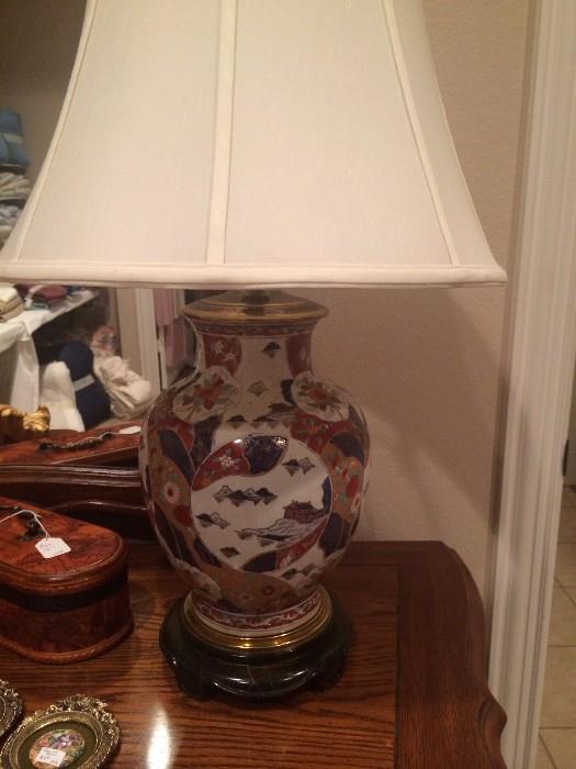 One of two extra nice Asian lamps