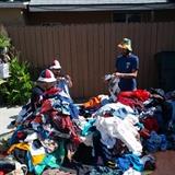 mountains of vintage tee shirts