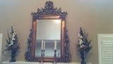Gorgeous carved/gilded/beveled glass mirror, purchased at Weirs, Dallas, TX