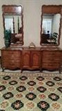 Vintage French Provincial Double-Mirror, His & Hers, His & His? Hers & Hers? dresser,  manufactured by Century Furniture Co.