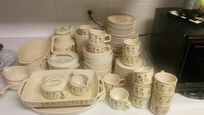 Here's that complete set of Lenox Temperware, "Sprite" pattern - 84 pieces of it!