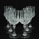 Crystal cut white wine glasses, set of six (6)
Condition: Good
Shipping: Yes
Size:8"