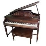 Antique 1930's Oak Haines Bros Grand Piano with Bench Condition: Good, needs tuning