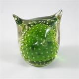 Vintage Glass Paperweight with Whimsical Owl Design Condition: Very Good Shipping: Yes Size: 3.5" 