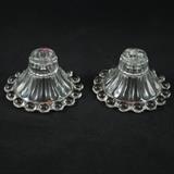 Pair of Vintage Imperial Glass Co "Candlewick" Pattern 