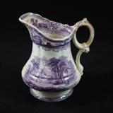 Early 1800's TJ and J Mayer Antique Purple Transfer Pitcher