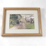 Framed and Matted Original Color Photograph Amish Country Scene by Artist John W.H. Thomas Baltic,