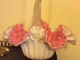 Fenton Peach Blow basket
