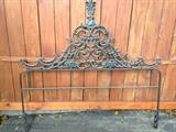 Ornate wrought iron full bed