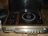 Vintage Hitachi stereo receiver, with 8 track tape, turntable