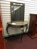  foyer table and matching mirror 