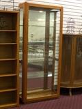 80" tall and 12" wide display / curio 4 shelves and lighted