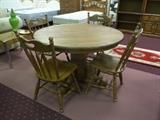 very nice all wood table & 4 chairs 