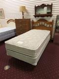 single bed - frame with Sealy Posturepedic mattress & box spring 