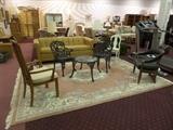 various chairs - the large area rug is 8 x 11'