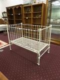 antique iron baby crib - 